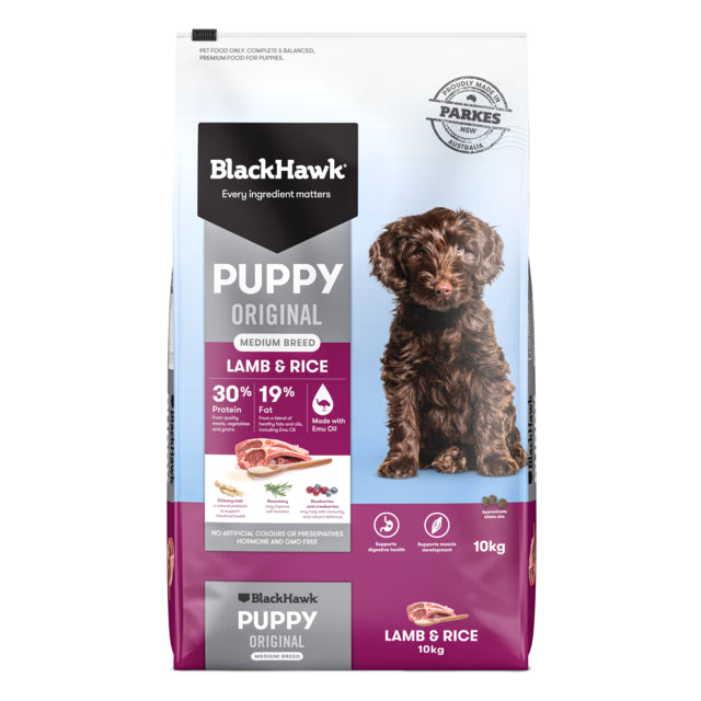 Black Hawk Original Medium Breed Puppy Lamb & Rice Dry Dog Food