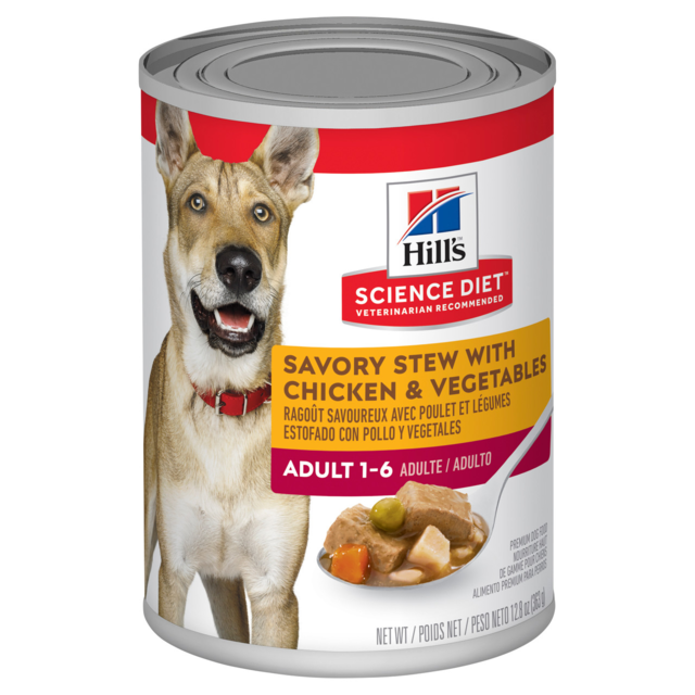 Hill's Science Diet Adult Savory Stew Chicken & Vegetables Canned Wet Dog Food