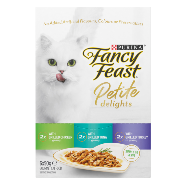 Fancy Feast Petite Delights Grilled Chicken Turkey & Tuna in Gravy Wet Cat Food