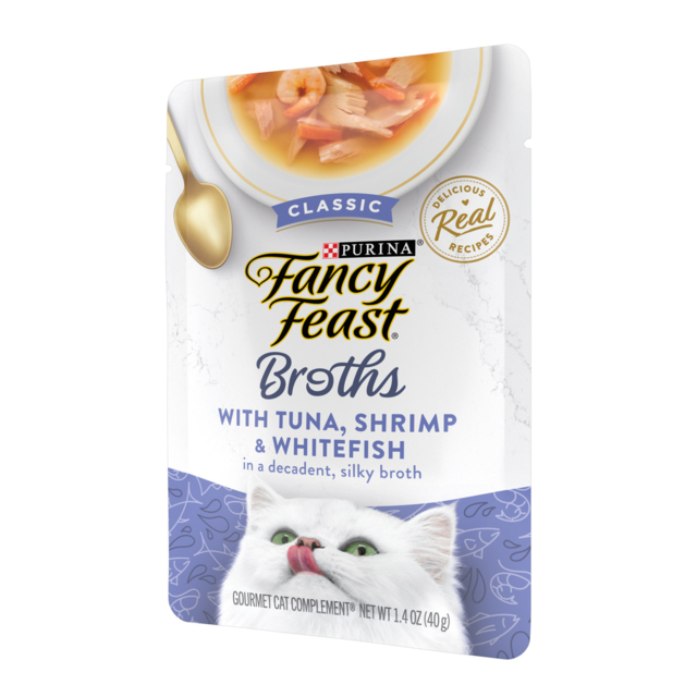 Fancy Feast Broths Tuna Shrimp & Whitefish Wet Cat Food