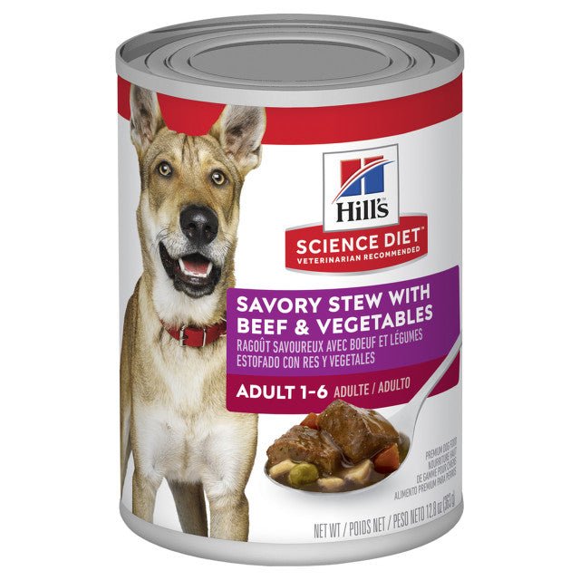 Hill's Science Diet Adult Savory Stew Beef & Vegetables Canned Wet Dog Foodproduct_type#Pet PantryPet PantryHill's Science Diet Adult Savory Stew Beef & Vegetables Canned Wet Dog Food# - Pet Pantry